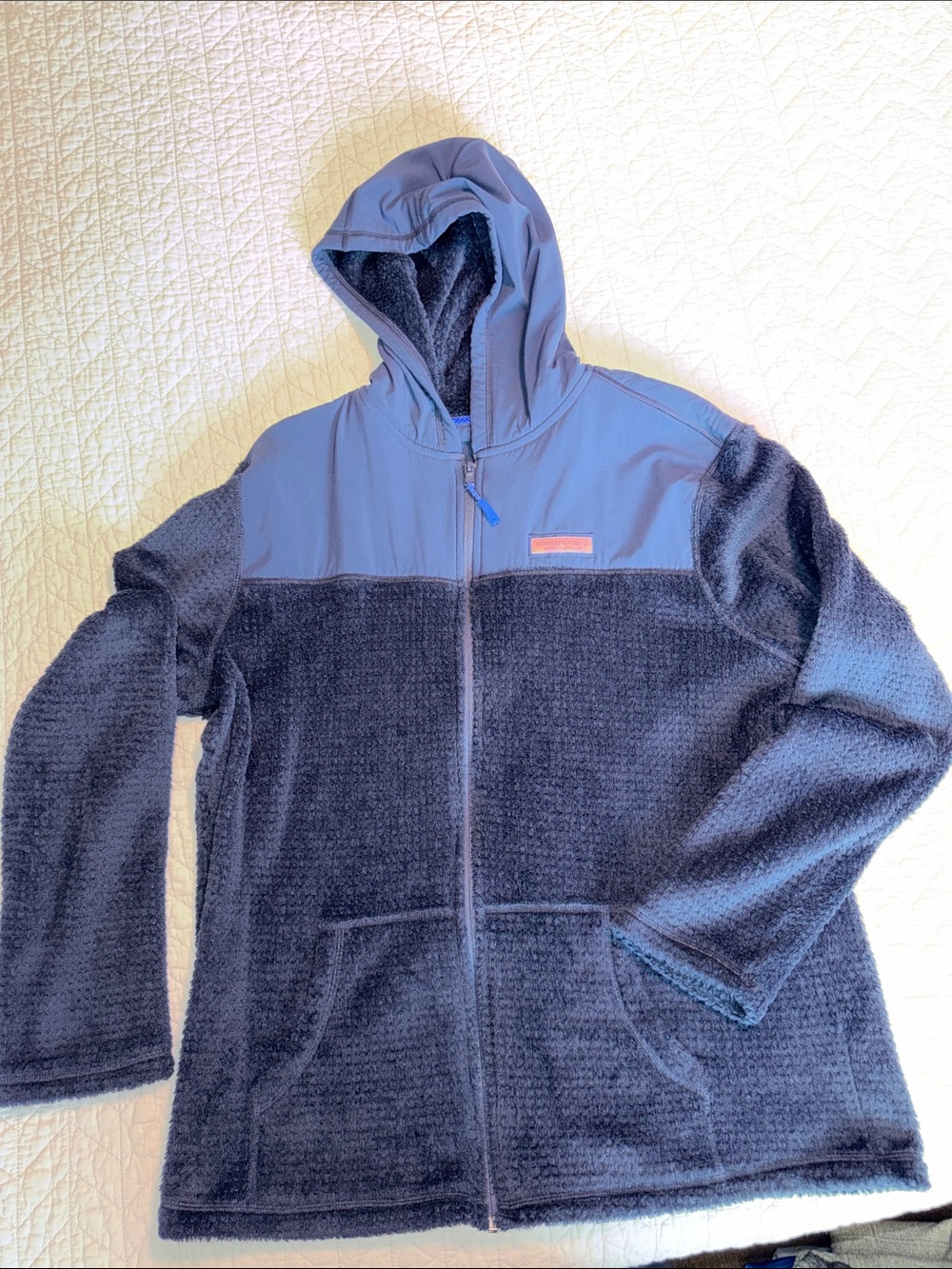 Men’s Vineyard Vines Navy Hooded Fleece Jacket